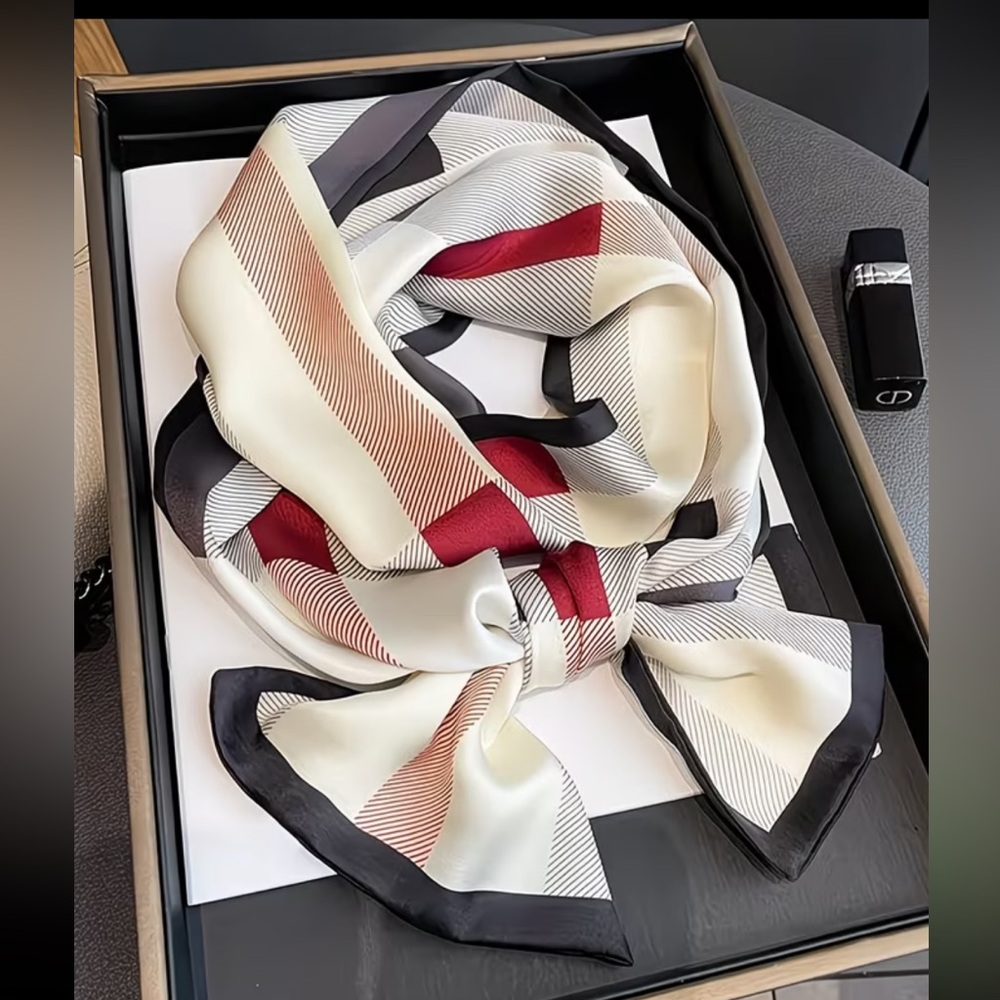 Elegant Striped Silk Scarf